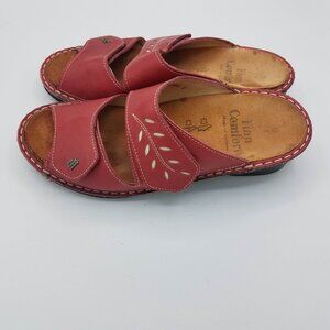 Finn Comfort Germany Sandals Red Slip On Shoes Womens UK 4 D US 6.5